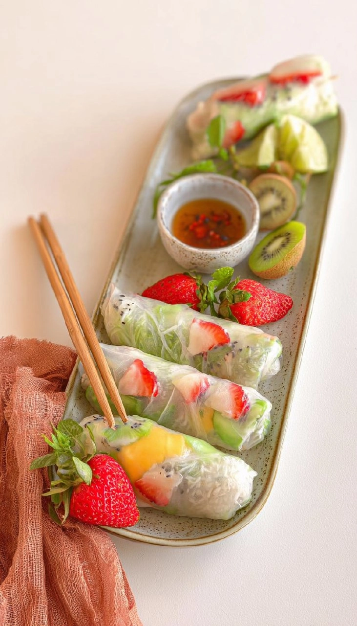 Rouleaux de printemps aux fruits