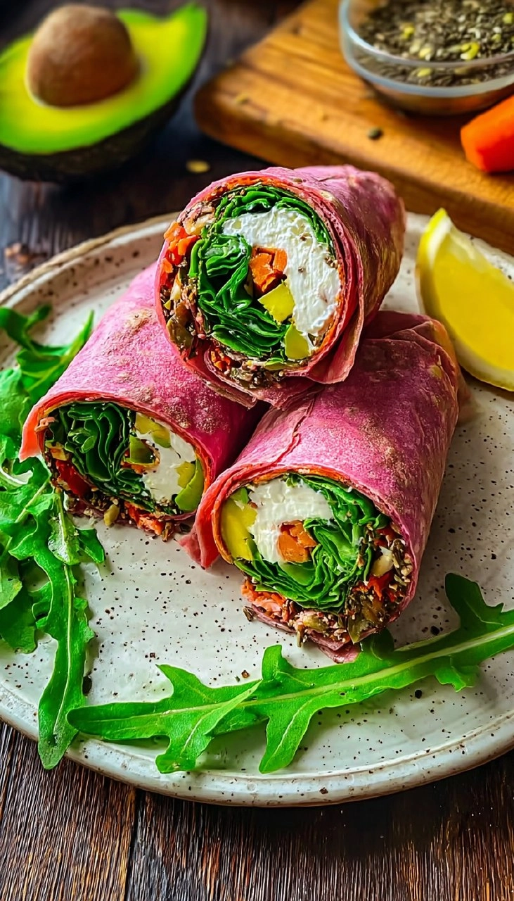 Wrap avocat chèvre carotte
