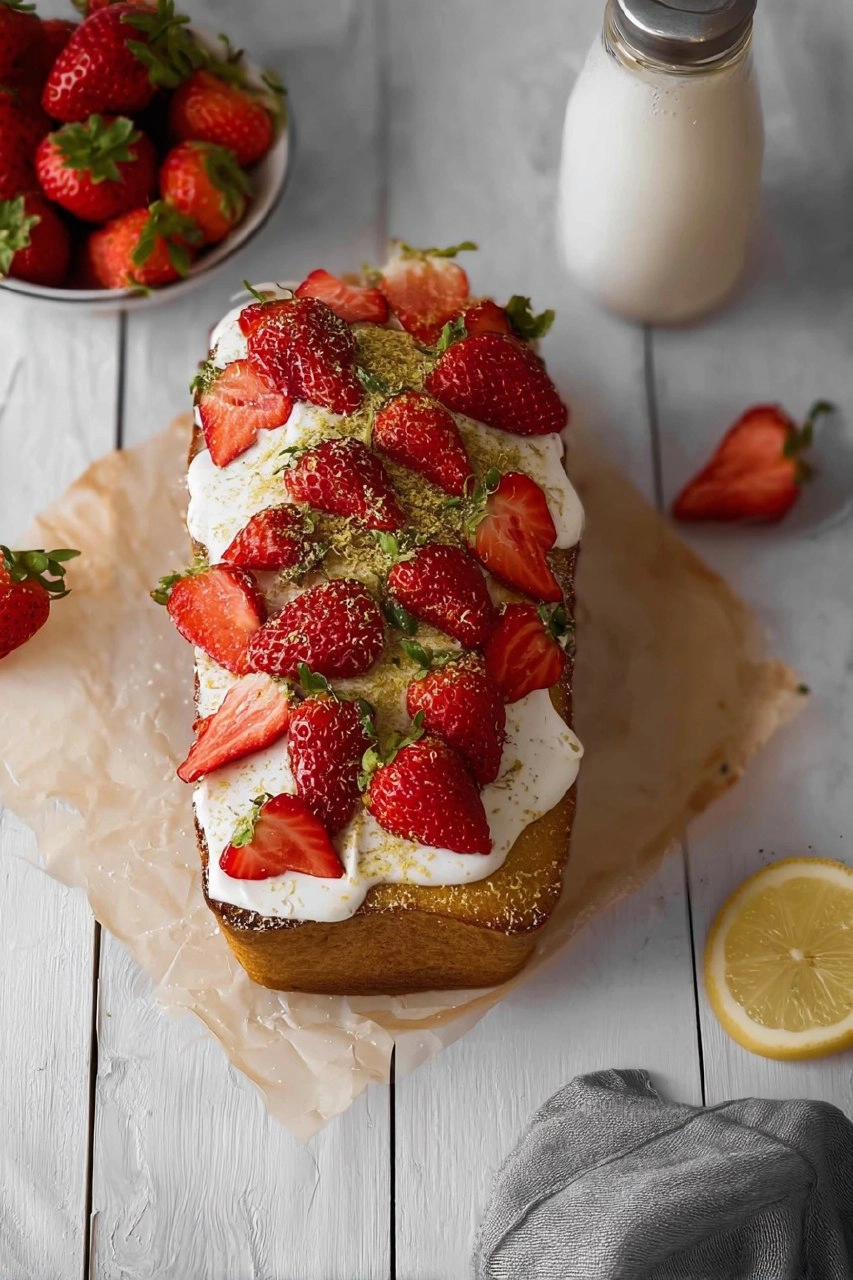 Cake au citron et aux fraises