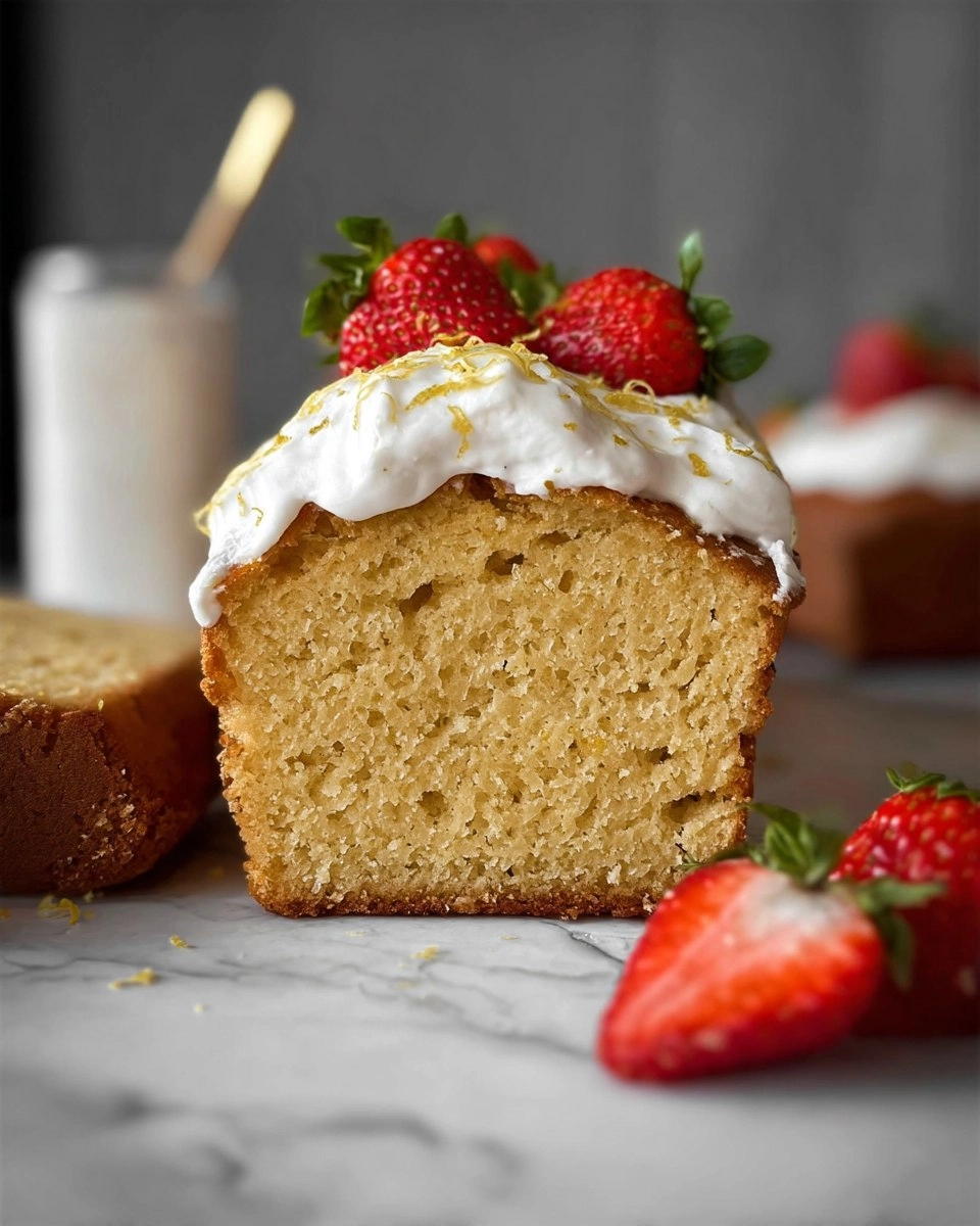 Cake au citron et aux fraises