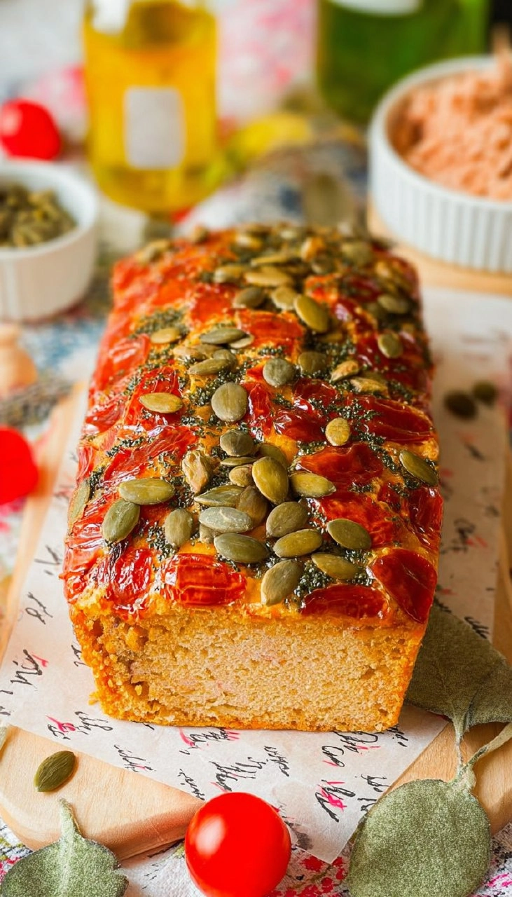 Recette-de-Cake-au-thon-poivrons-et-olives