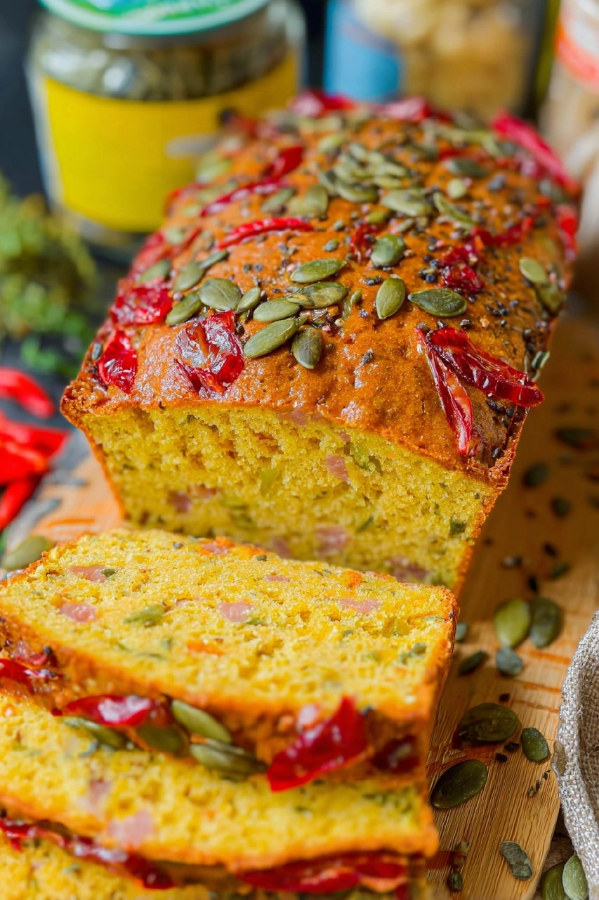 Cake au thon poivrons et olives