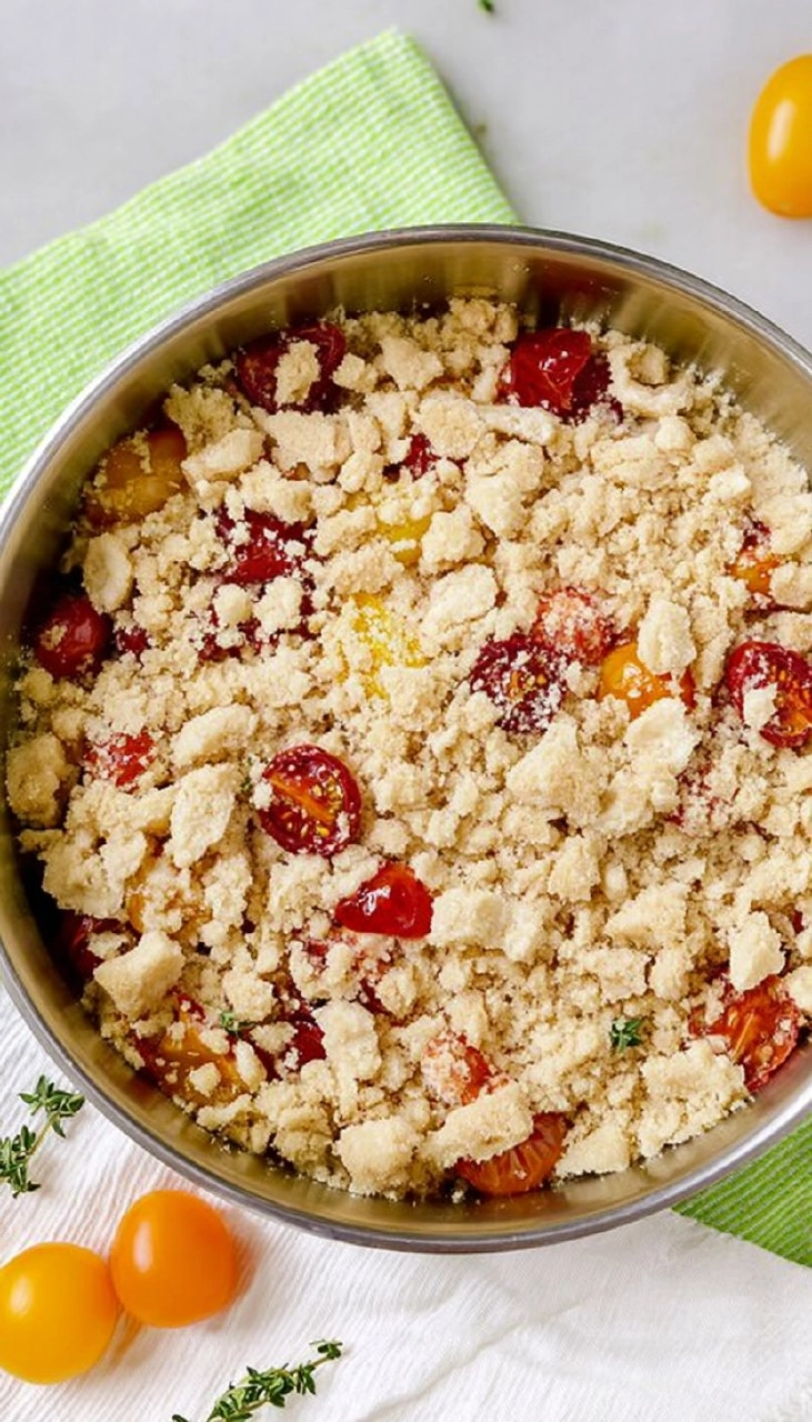 Recette-de-Crumble-de-tomates-cerises-au-parmesan