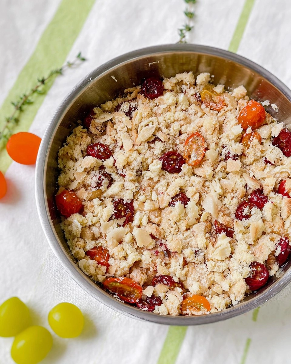 Crumble de tomates cerises au parmesan