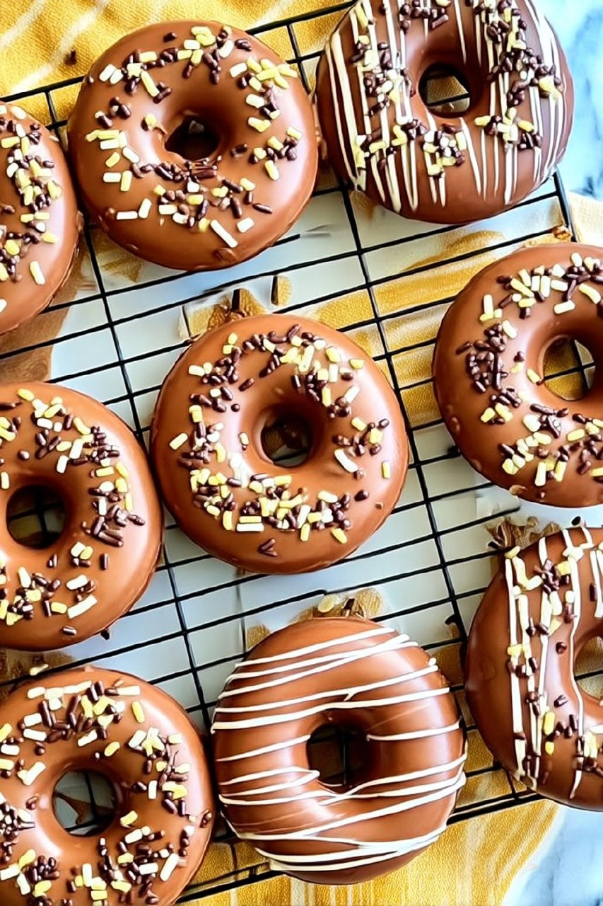 Donuts au four chocolat & pépites