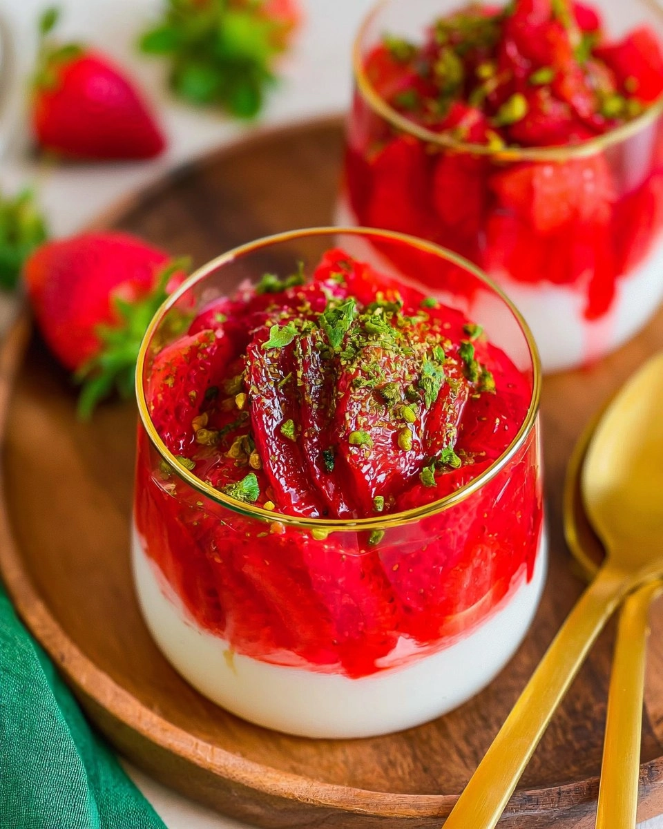 Panna cotta vanille fraise