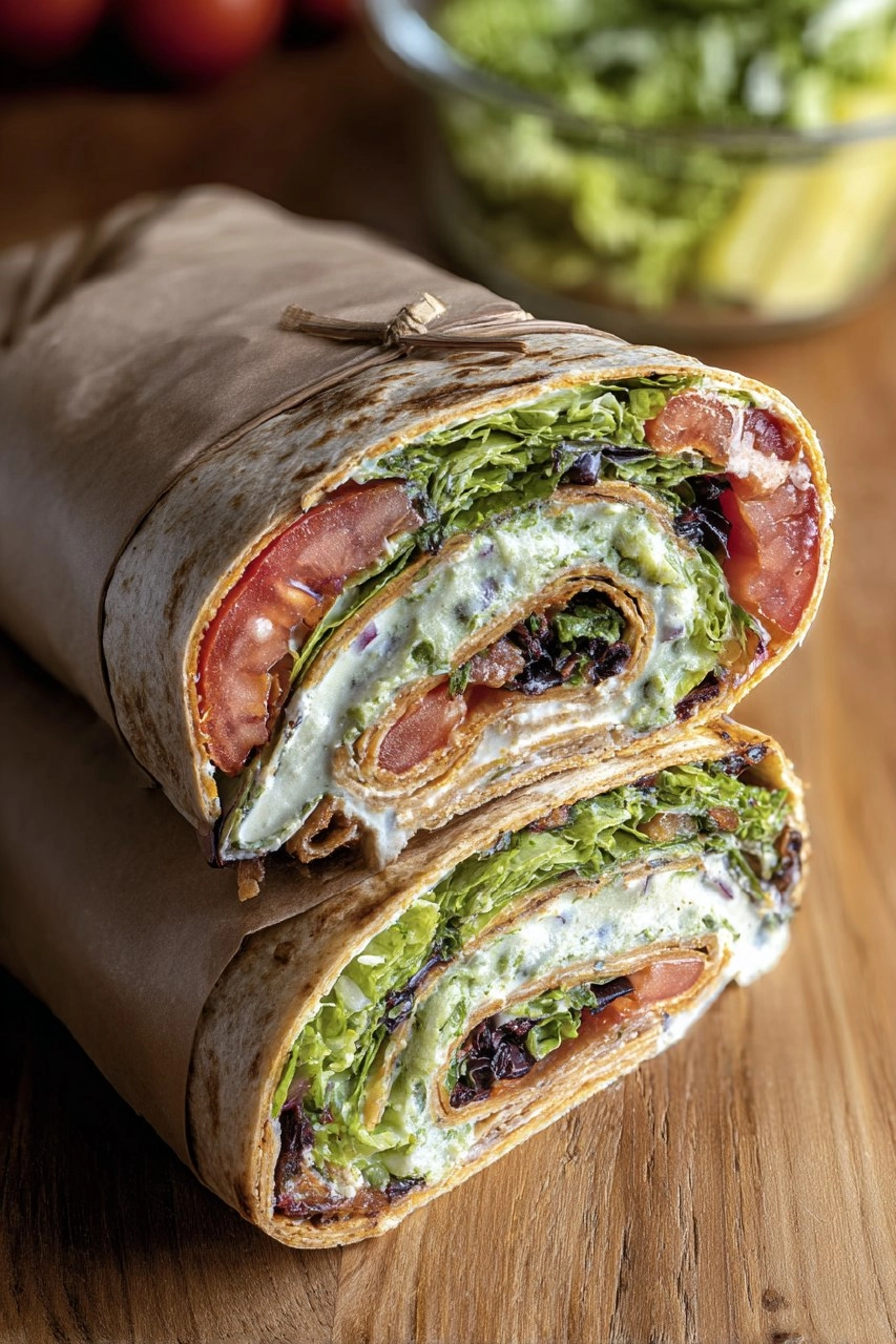 Wrap protéiné au cottage cheese
